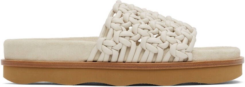 Chloé Off-White Wavy Flat Sandals - Picture 5