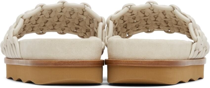 Chloé Off-White Wavy Flat Sandals - Picture 2