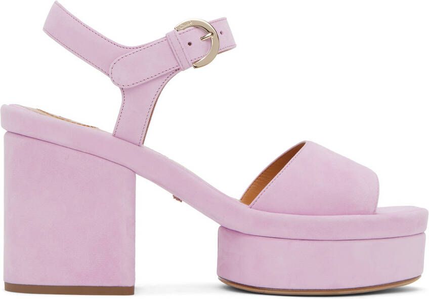 Chloé Purple Odina Platform Sandals - Picture 5