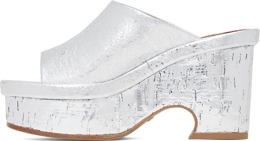 Chloé Silver Oli Platform Heeled Sandals - Picture 3