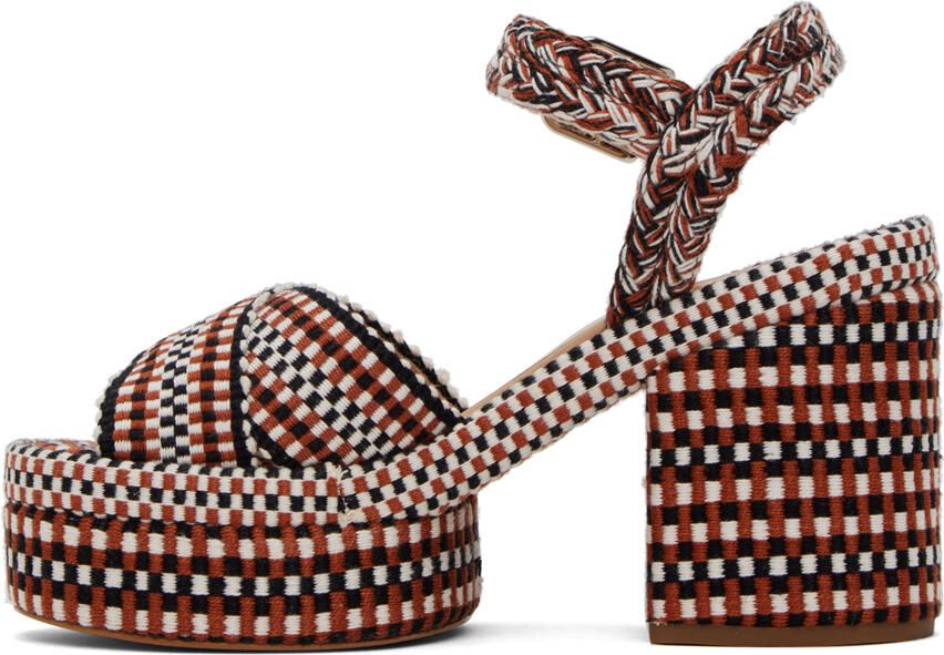 Chloé Tan & Black Odina Heeled Sandals - Picture 3