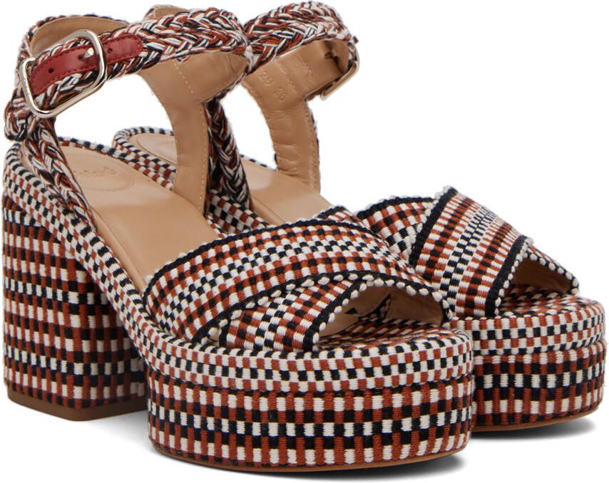 Chloé Tan & Black Odina Heeled Sandals - Picture 2
