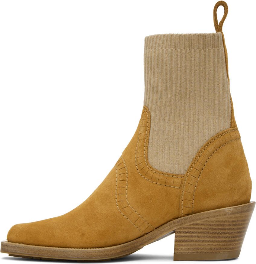 Chloé Tan Nellie Ankle Boots - Picture 2