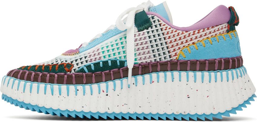 Chloé White & Purple Nama Sneakers - Picture 3