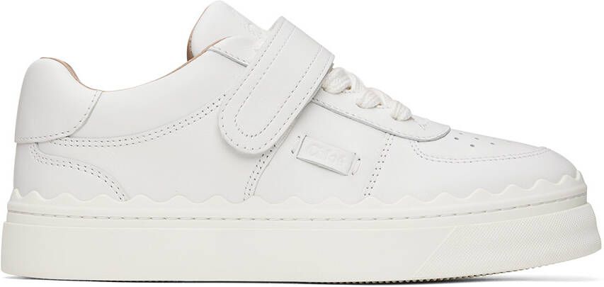 Chloé White Strap Lauren Sneaker - Picture 5