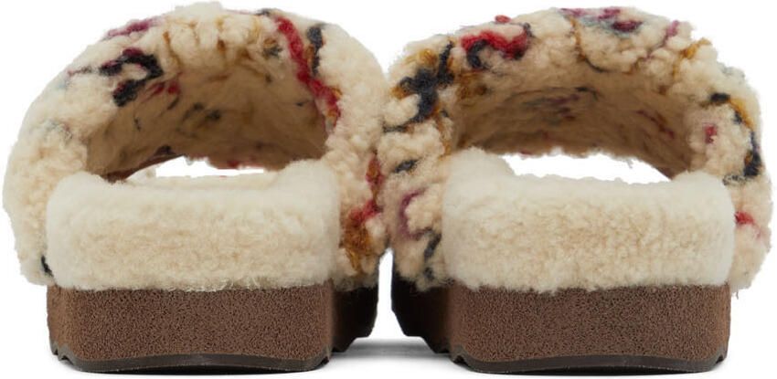 Chloé White Wavy Mules