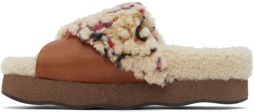 Chloé White Wavy Mules - Picture 3