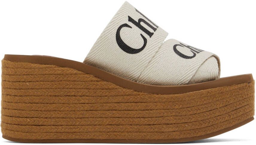 Chloé White Woody Espadrilles - Picture 5
