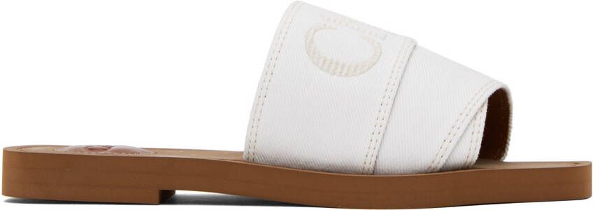 Chloé White Woody Sandals - Picture 5
