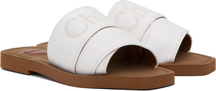 Chloé White Woody Sandals - Picture 2