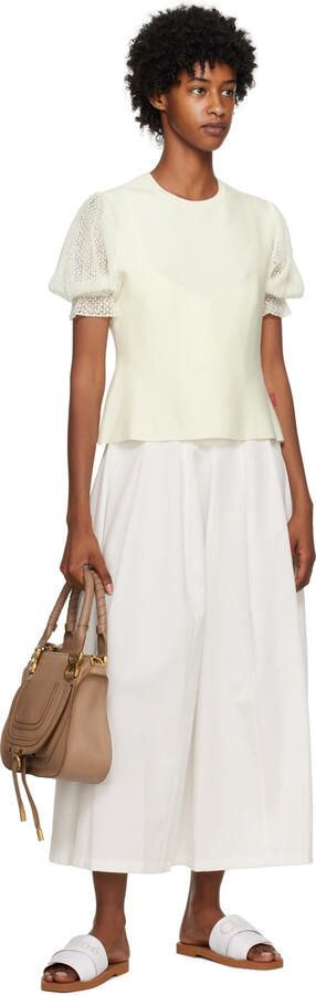 Chloé White Woody Sandals - Picture 4