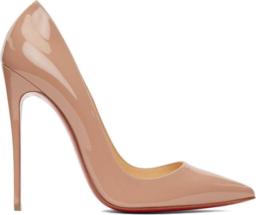 Christian Louboutin Beige Patent So Kate 120 Heels - Picture 5