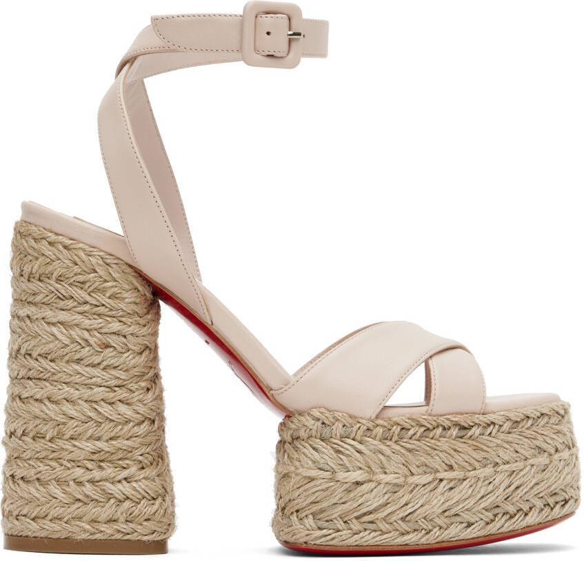 Christian Louboutin Beige Super Mariza Heeled Sandals - Picture 4