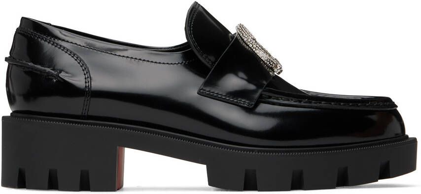 Christian Louboutin Black CL Moc Lug Loafers