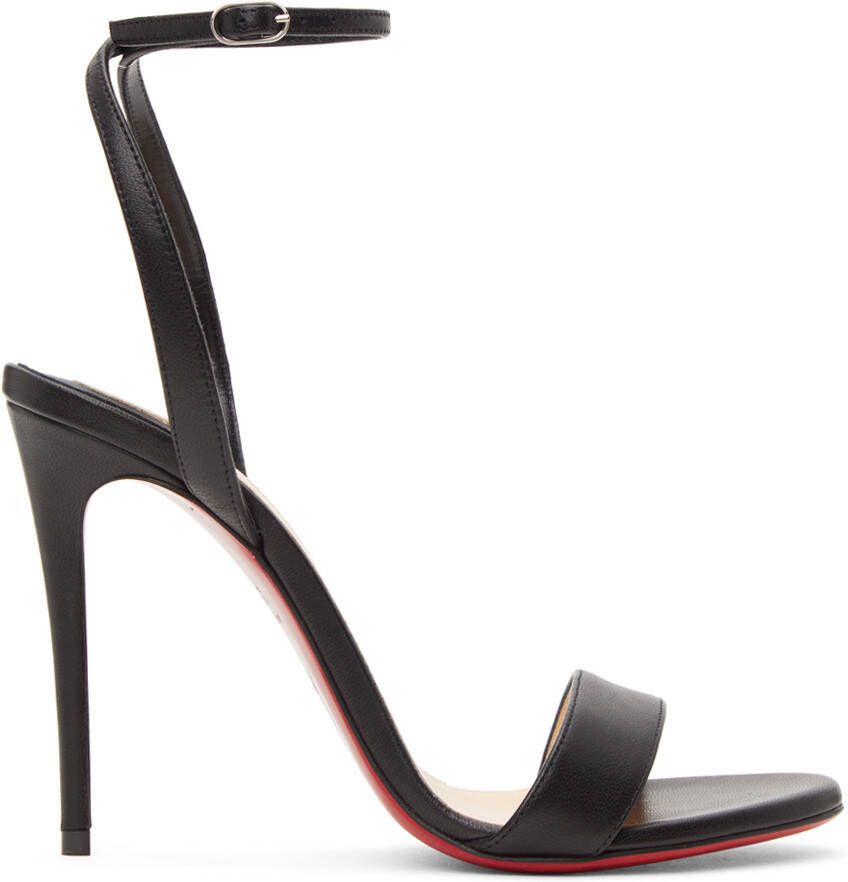 Christian Louboutin Black Loubigirl 100 Heeled Sandals - Picture 2