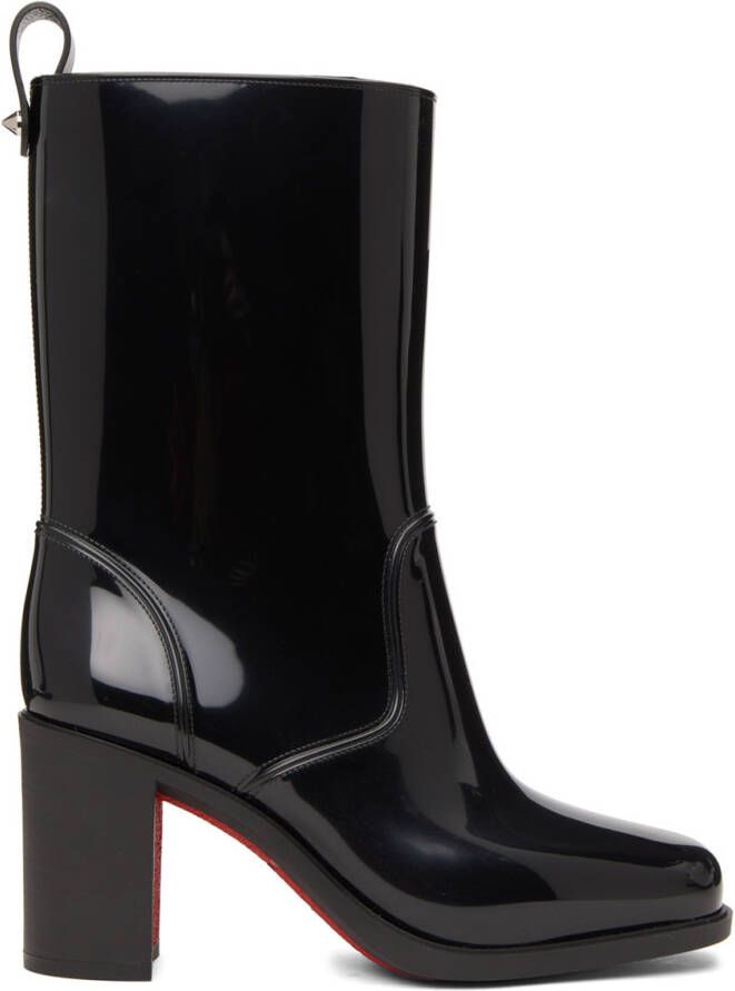 Christian Louboutin Black PVC Loubirain 70 Boots - Picture 5