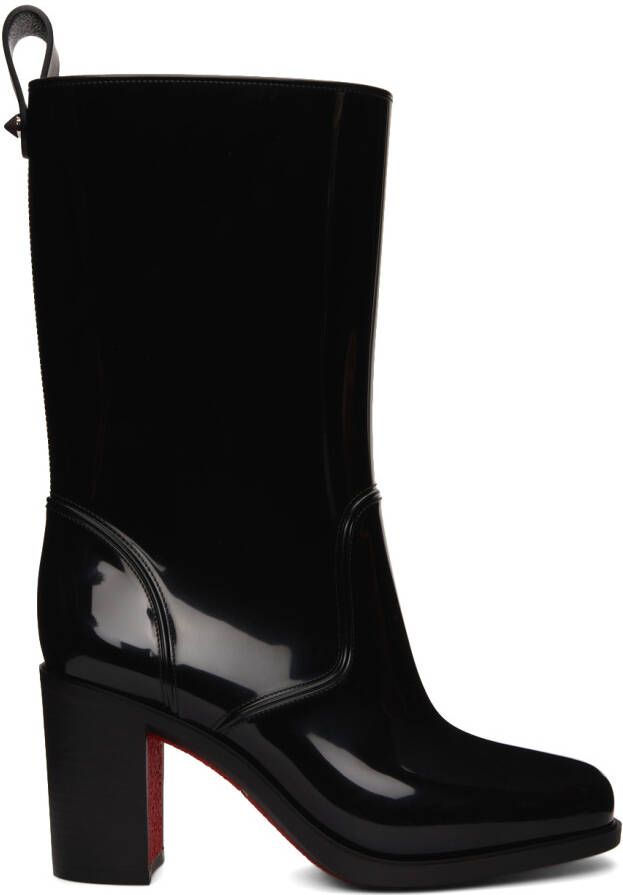 Christian Louboutin Black PVC Loubiran 70 Boots - Picture 5