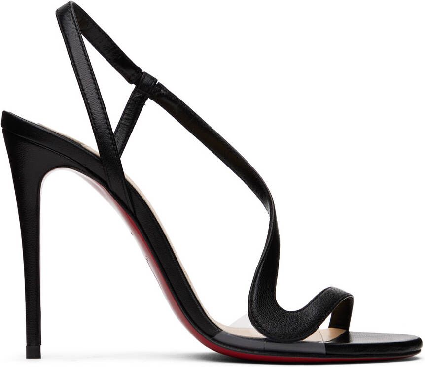 Christian Louboutin Black Rosalie 100 Heeled Sandals - Picture 5
