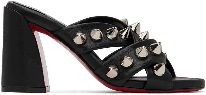 Christian Louboutin Black Spika Club Heeled Sandals