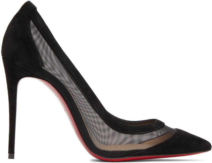 Christian Louboutin Black Suede Galativi 100 Heels - Picture 5