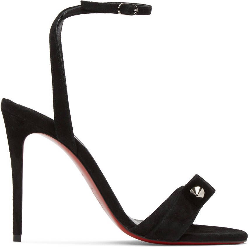 Christian Louboutin Black Suede Umberta 100 Heels - Picture 5