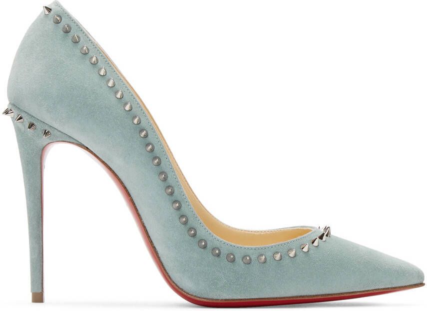 Christian Louboutin Blue Anjalina 100 Heels - Picture 5