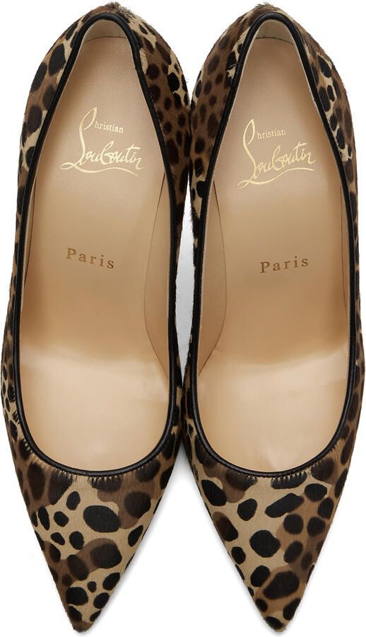 Christian Louboutin Beige Kate 100mm Heels - Picture 4