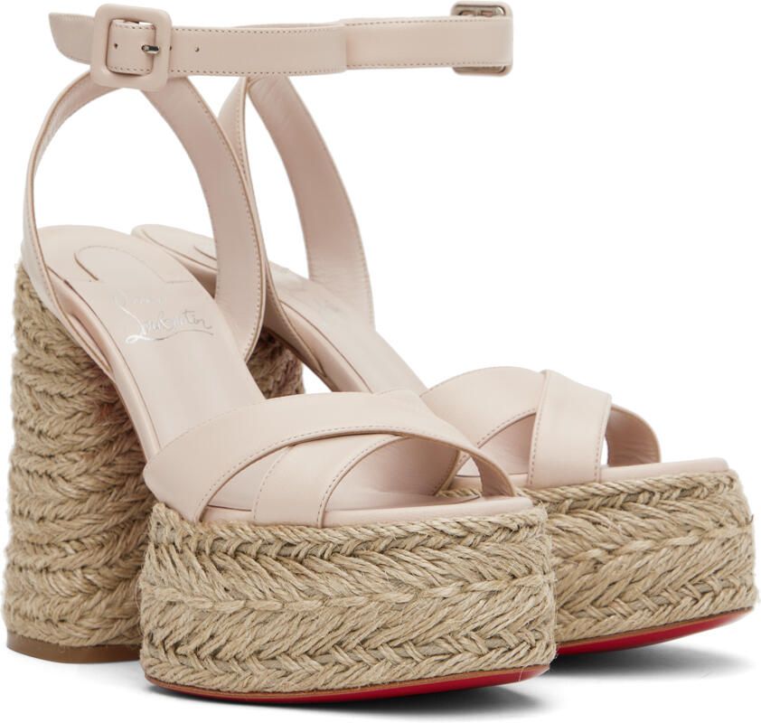 Christian Louboutin Beige Super Mariza Heeled Sandals - Picture 2