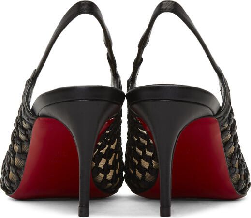 Christian Louboutin Black Cage & Sling 70 Heels - Picture 4