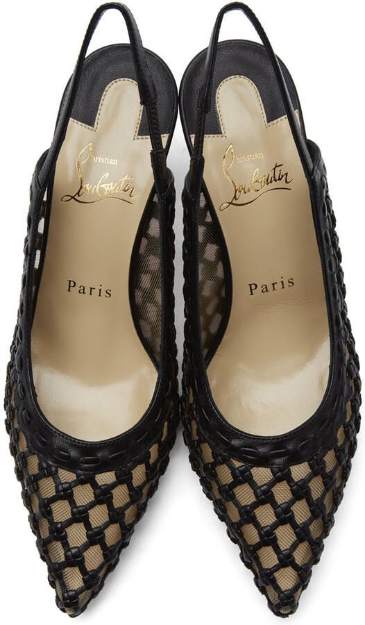 Christian Louboutin Black Cage & Sling 70 Heels
