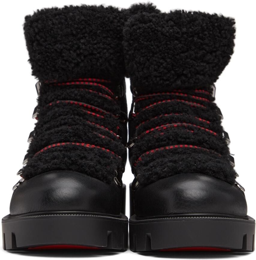 Christian Louboutin Black Edelvizer Flat Ankle Boots