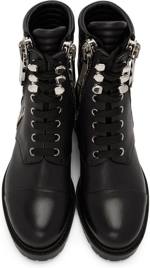 Christian Louboutin Black Leather En Hiver Ankle Boots - Picture 3