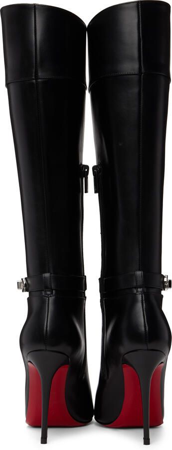 Christian Louboutin Black Lock Kate 100 Boots - Picture 5
