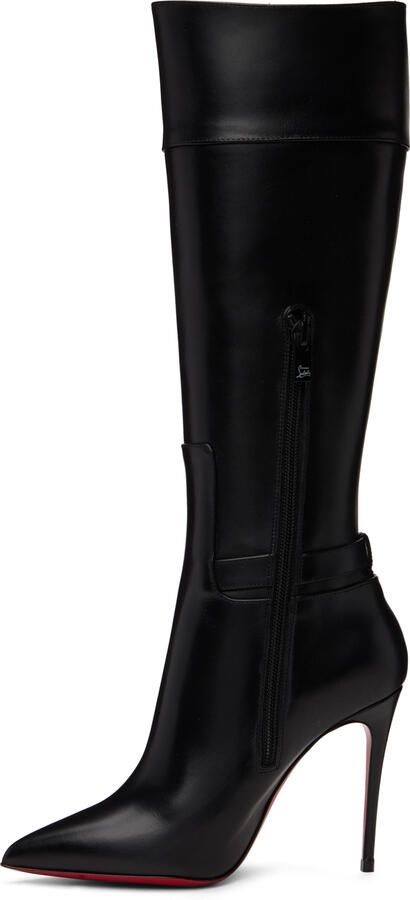 Christian Louboutin Black Lock Kate 100 Boots - Picture 2