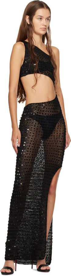 Christian Louboutin Black Loubi Queen 120 Heeled Sandals - Picture 4