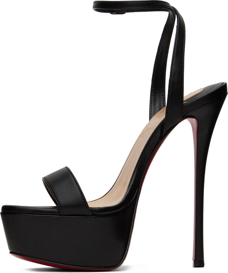 Christian Louboutin Black Loubi Queen Alta Heeled Sandals