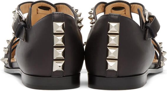 Christian Louboutin Black LoubiClou Flat Sandals - Picture 4