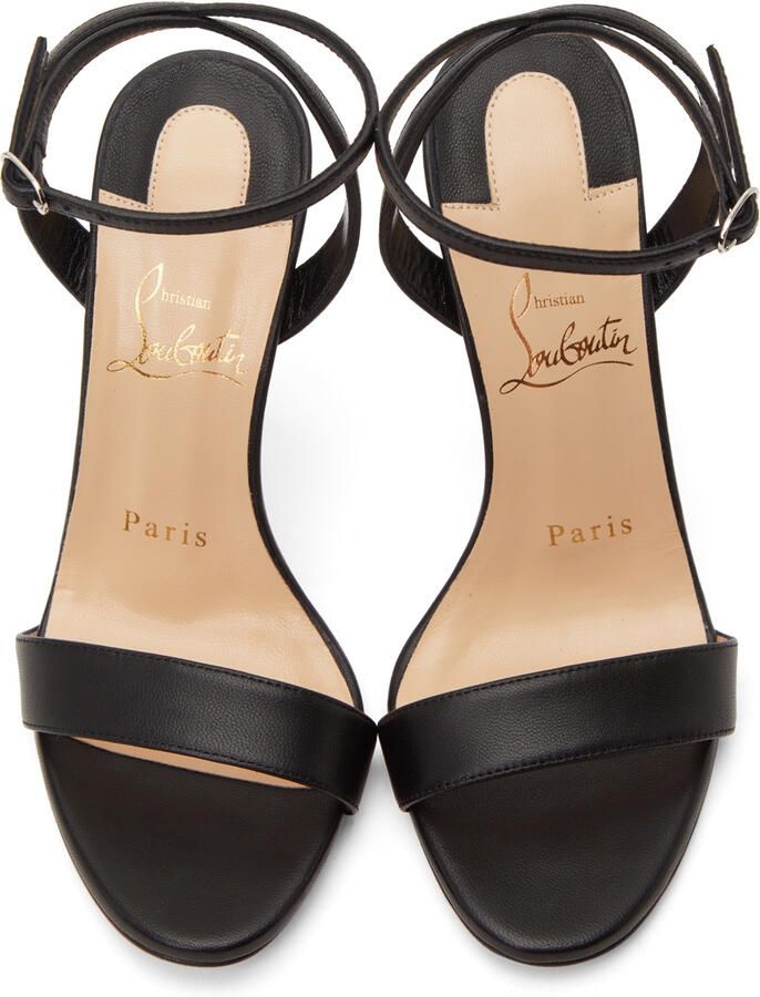 Christian Louboutin Black Loubigirl 100 Heeled Sandals - Picture 5