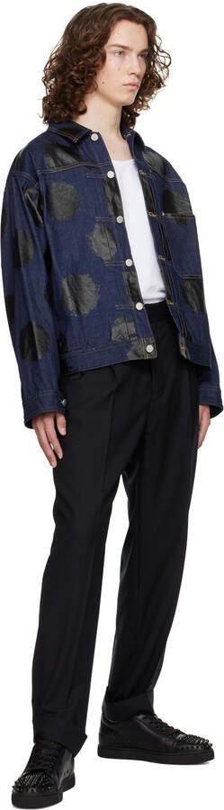 Christian Louboutin Black Louis Junior Spikes Low-Top Sneakers - Picture 6