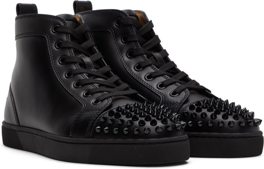 Christian Louboutin Black Louis Junior Spikes Sneakers - Picture 2