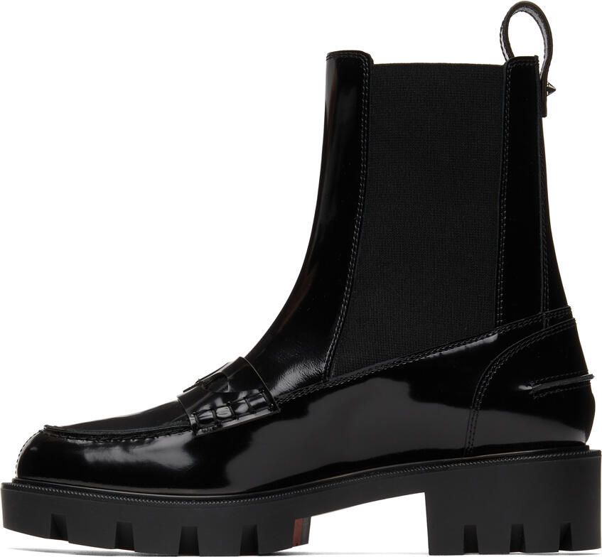 Christian Louboutin Black Montezu Lug Ankle Boots - Picture 2