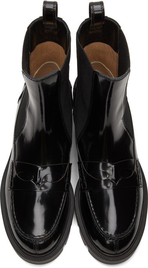 Christian Louboutin Black Montezu Lug Ankle Boots - Picture 4