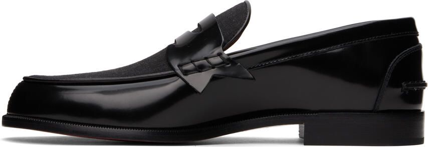 Christian Louboutin Black No Penny Loafers - Picture 4
