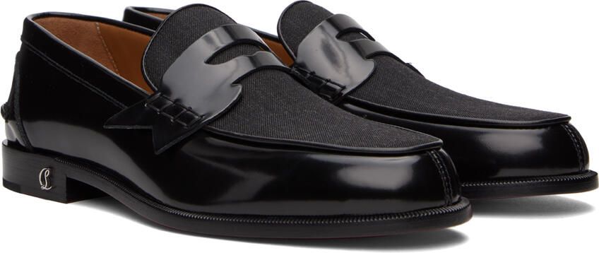 Christian Louboutin Black No Penny Loafers - Picture 2