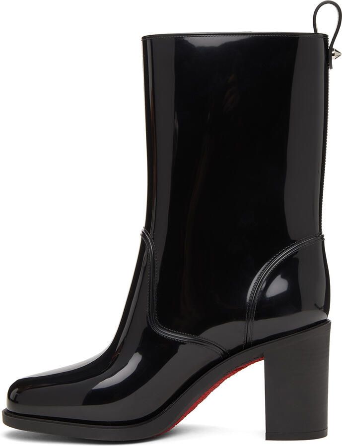 Christian Louboutin Black PVC Loubirain 70 Boots