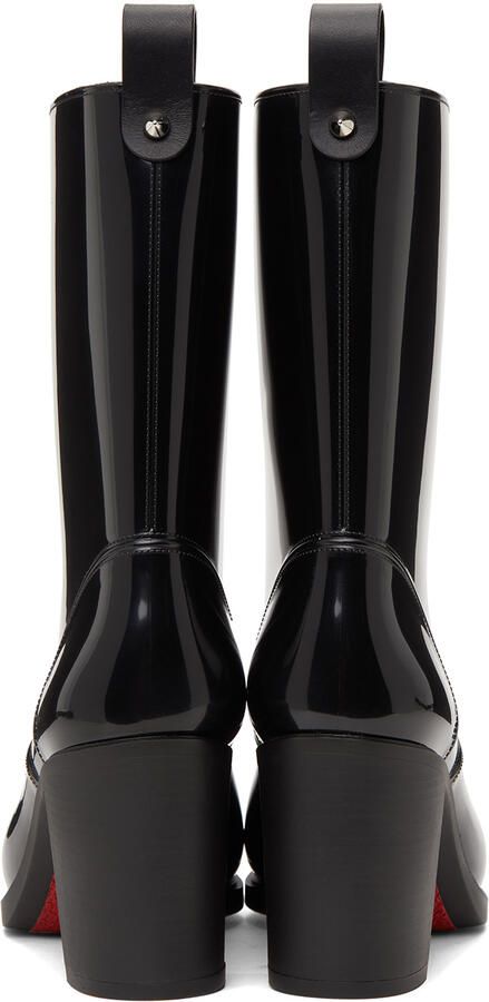 Christian Louboutin Black PVC Loubirain 70 Boots - Picture 3