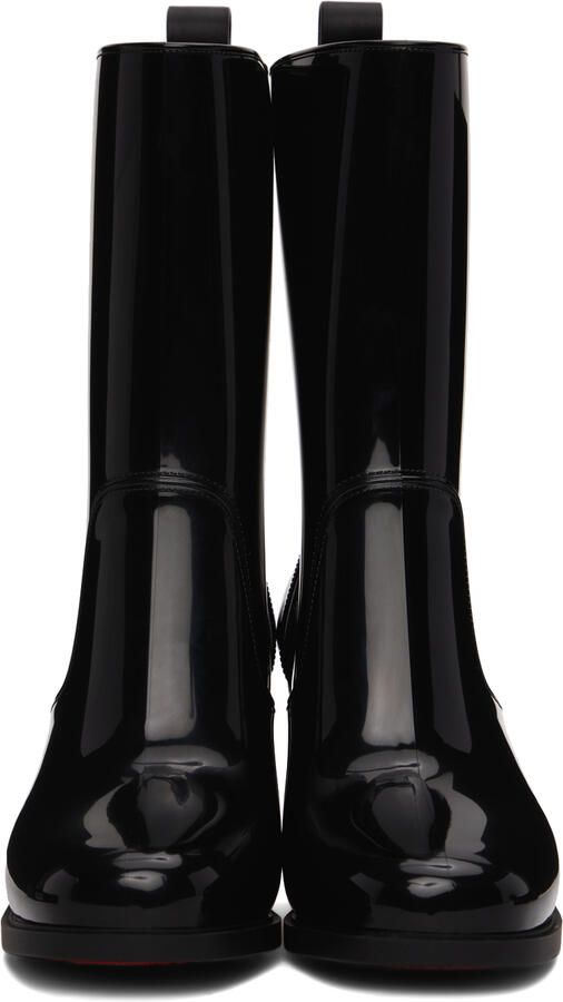 Christian Louboutin Black PVC Loubiran 70 Boots - Picture 2