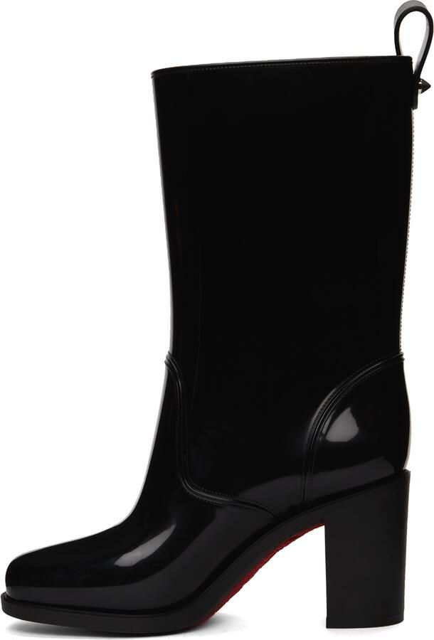 Christian Louboutin Black PVC Loubiran 70 Boots