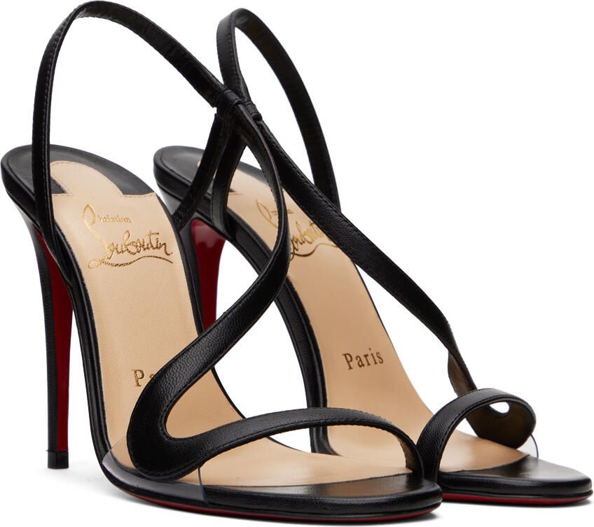 Christian Louboutin Black Rosalie 100 Heeled Sandals - Picture 2