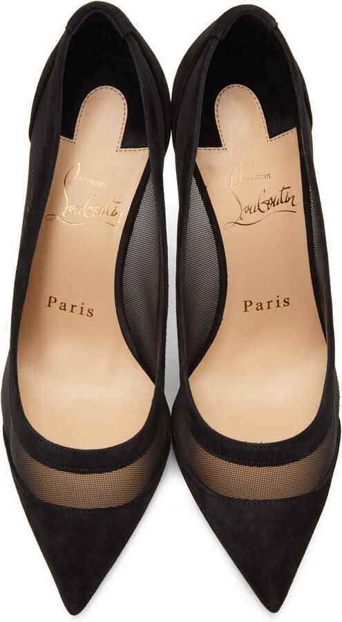 Christian Louboutin Black Suede Galativi 100 Heels - Picture 4